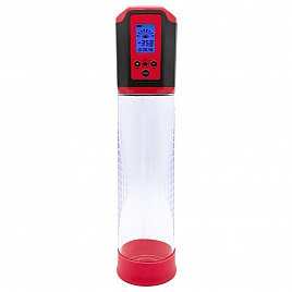 Автоматична вакуумна помпа Men Powerup Passion Pump Red, LED-табло, що перезаряджається, 8 режимів
