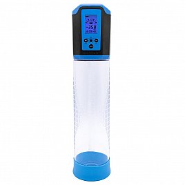 Автоматична вакуумна помпа Men Powerup Passion Pump Blue, LED-табло, що перезаряджається, 8 режимів
