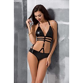 Еротичний боді монокіні під латекс LAMIS BODY Black S/M - Passion Exclusive