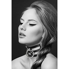 Чокер потрійний з кільцем для повідця Bijoux Pour Toi - FETISH, екокожа
