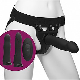 Набір для страпону з вібрацією Doc Johnson Body Extensions - BE Naughty - Black