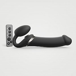 Безремневий вібрострапон з вакуумною стимуляцією Strap-On-Me MULTI ORGASM - XL - Black