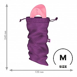 Мішечок для секс-іграшок Satisfyer Treasure Bag M, фіолетовий, на шнурку