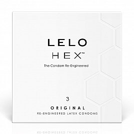 Презервативи LELO HEX Condoms Original 3 Pack (м'ята упаковка!!!)