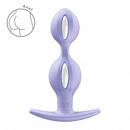 Анальні кульки Fun Factory B BALLS DUO Purple, ефект вібрації, діаметр 3,2 та 3,6 см