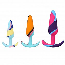 Набір анальних пробок Doc Johnson Mood Naughty 1 Kaleidoscope Trainer Set