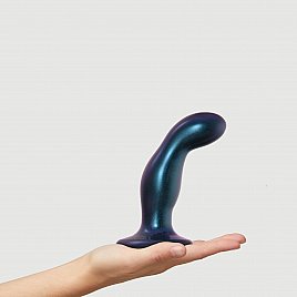 Ділдо Strap-On-Me DILDO PLUG SNAKY METALLIC BLUE - M