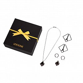 Затискачі для сосків з важкою підвіскою LOCKINK Nipple Clamps with Heavy Pendant - Grey