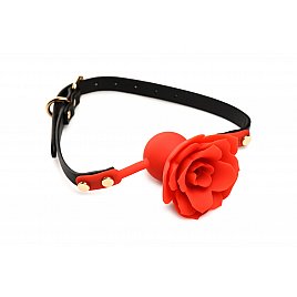 Кляп Master Series Blossom Silicone Rose Gag - Red