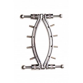 Затискач для статевих губ Master Series Spread'Em Poker Vagina Clamp with Adjustable Pressure Screws