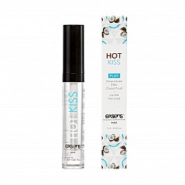 Стимулюючий блиск для губ Exsens Coconut Hot Kiss 15мл, зігріває та охолоджує
