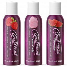 Спрей для мінету Doc Johnson GOODHEAD - WARMING HEAD - 3 PACK - 2 FL. OZ. STRAWBERRY COTTON CANDY WATERMELON
