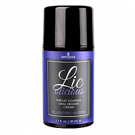 Гель для мінету Sensuva - Lic-o-licious Blueberry Muffin (50 мл), маслянистий, без цукру