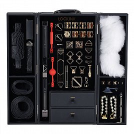 БДСМ-набір LOCKINK All-in-1 BDSM Play Kit - Crocodile Leather БДСМ-набір LOCKINK All-in-1 BDSM Play Kit - Crocodile Leather
