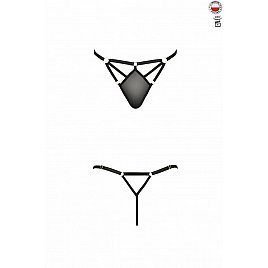 Стринги зі стреп MEGGY THONG black L/XL - Passion Exclusive