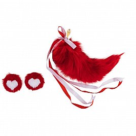 Анальна пробка з хвостом лисиці LOCKINK SEVANDA Red Vixen Set with Pear-shape Plug