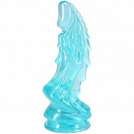 Фентезійний фалоімітатор Doc Johnson Crystal Jellies - Invader Dong 8.5 Inch - Teal