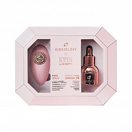 Подарунковий набір HighOnLove & JOPEN: Objects of Desire (краплі для клітора та вібратор з кристалами)