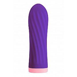 Віброкуля S Pleasures Bullets Twist & Shout Purple, фіолетова, ребриста поверхня, 10 режимів