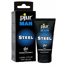 Гель для пеніса стимулюючий Pjur MAN Steel Gel 50 ml з екстрактом паприки та ментолом
