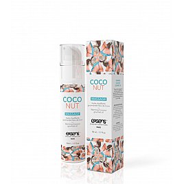 Масажна олія EXSENS Coconut 50мл, що розігріває, без цукру, без парабенів, їстівне