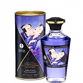Масло розігріву Shunga Aphrodisiac Warming Oil - Exotic Fruits (100 мл) без цукру, смачний