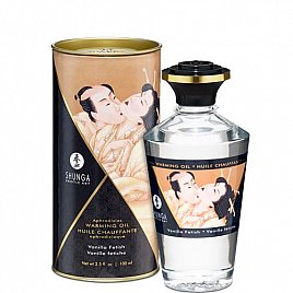 Олія Shunga Aphrodisiac Warming Oil - Vanilla Fetish (100 мл) без цукру, смачний