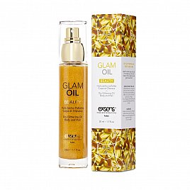 Масло для тіла з блиском EXSENS Glam Oil 50мл, з маслом мигдалю, без парабенів та феноксиетанолу