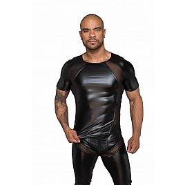Футболка з мокрим ефектом Noir Handmade H056 Men's T-shirt made of powerwetlook, XXL