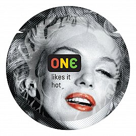 Презерватив ONE Color Sensations ONE likes it hot, 1 шт, червоний, гладенький, зі змазкою