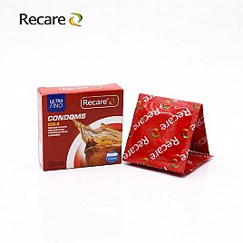 Презервативи Recare Cola Dotted&Ribbed Condoms 3 шт, з пухирцями та ребрами, аромат: Кола
