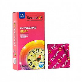 Презервативи Recare Delay Candy Condoms 12 шт, пролонгувальний ефект, цукерковий аромат