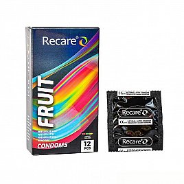 Презервативи Holographic Recare Fruit Flavour Condoms 12 шт, аромати: м'ята, банан, полуниця