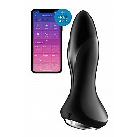 Анальна смарт вібропробка із перловим масажем Satisfyer Rotator Plug 1+ Black