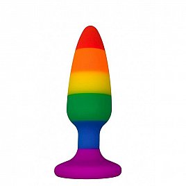 Анальна пробка Wooomy Hiperloo Silicone Rainbow Plug M Анальна пробка Wooomy Hiperloo Silicone Rainbow Plug M