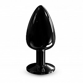 Металева анальна пробка із прикрасою у вигляді кристалу Dorcel - Diamond Plug BLACK L
