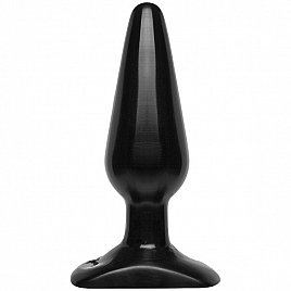 Анальна пробка Doc Johnson Smooth Classic Medium - Black, макс. діаметр 3,8см