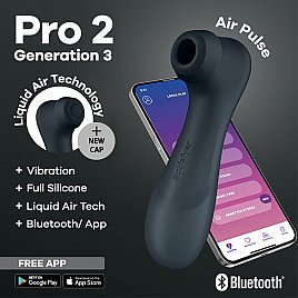 Вакуумний кліторальний стимулятор Satisfyer Pro 2 Generation 3 with Liquid Air Connect App Dark Grey