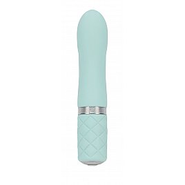 Розкішний вібратор PILLOW TALK - Flirty Teal із кристалом Сваровські, гнучка головка