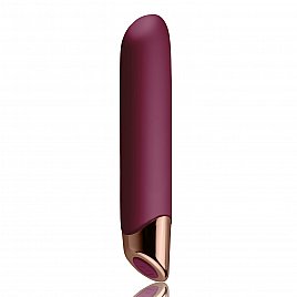 Потужний вібратор Rocks Off Chaiamo Burgundy, soft-touch силікон, до 3-х годин роботи, LED підсвічування