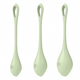 Набір йоні намистин Satisfyer Yoni Power 2 Light Green, діаметр 2-2,5-3см, вага 22-44-73гр