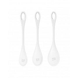 Набір йоні намистин Satisfyer Yoni Power 1 White, діаметр 2-2,5-3см, вага 22-46-74гр
