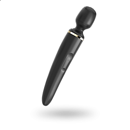 Вібромасажер Satisfyer Wand-er Woman (Black/Gold), водонепроникний, потужний, розмір XXL