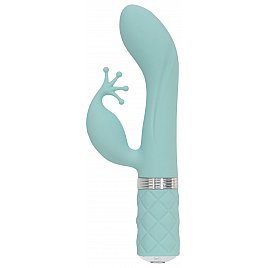 Розкішний вібратор-кролик Pillow Talk - Kinky Teal із кристалом Сваровські, потужний
