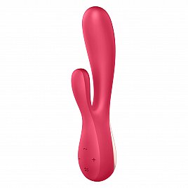 Смарт-вібратор кролик Satisfyer Mono Flex Red, 2 мотори, керування через інтернет