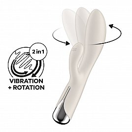 Вібратор-кролик з ротацією Satisfyer Spinning Rabbit 1 Beige, 3 мотори