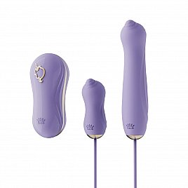 Набір 3в1 Zalo - UNICORN Set Violet, віброяйце, пульсатор, вакуумний стимулятор