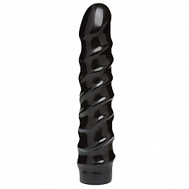Ділдо Doc Johnson CodeBlack-8 Inch Raging Vac-U-Lock зі стимулюючим рельєфом, діаметр 3,8 см