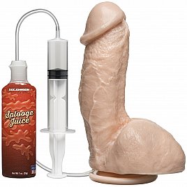 Закінчуючий фалоімітатор Doc Johnson Amazing Squirting Realistic Cock, ПВХ, діаметр 5,1см
