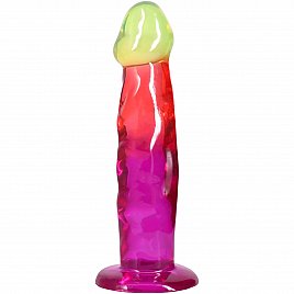 Дилдо Doc Johnson Crystal Jellies - 7.5 Inch Classic Dong - Rainbow